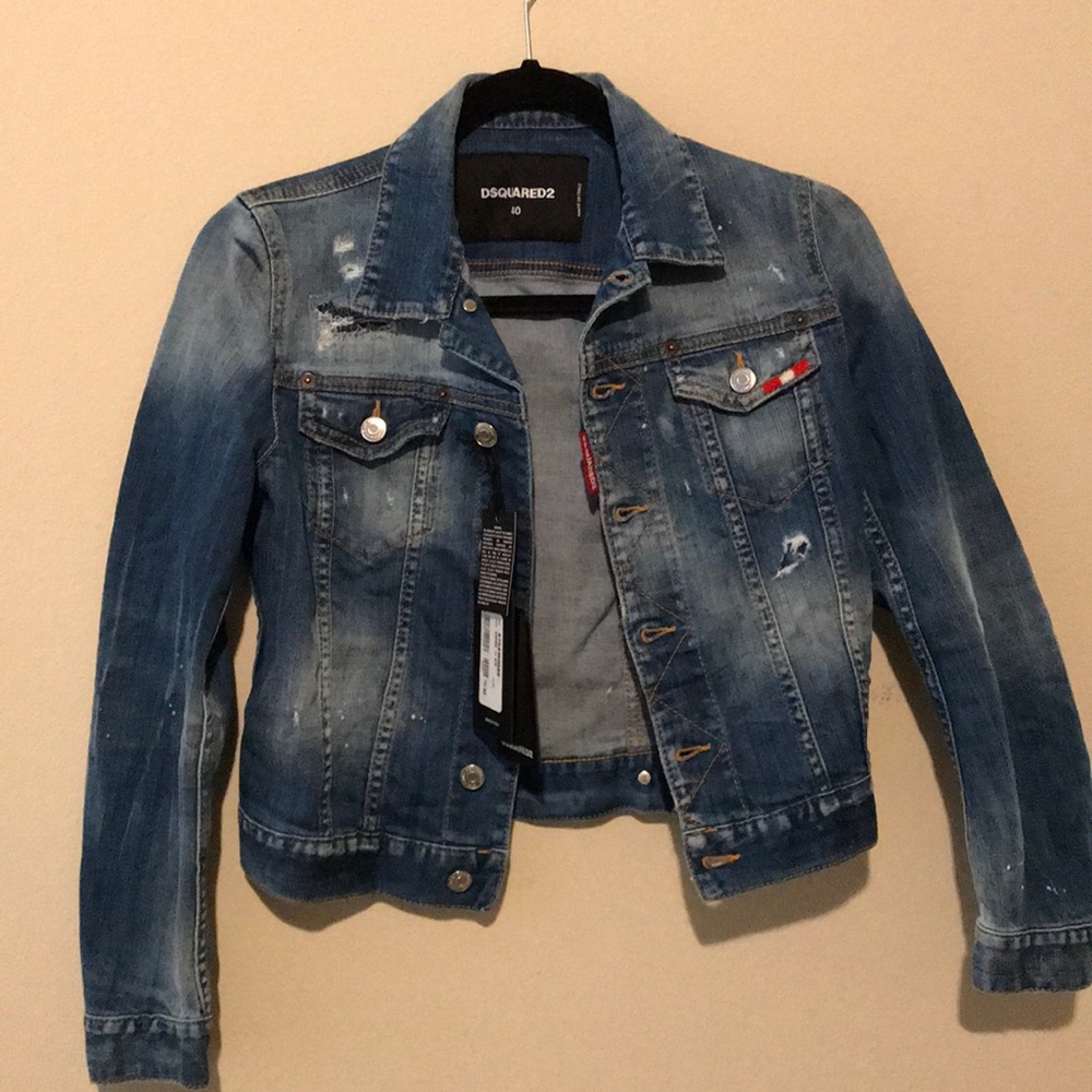 DSQUARED Distressed Denim Jacket